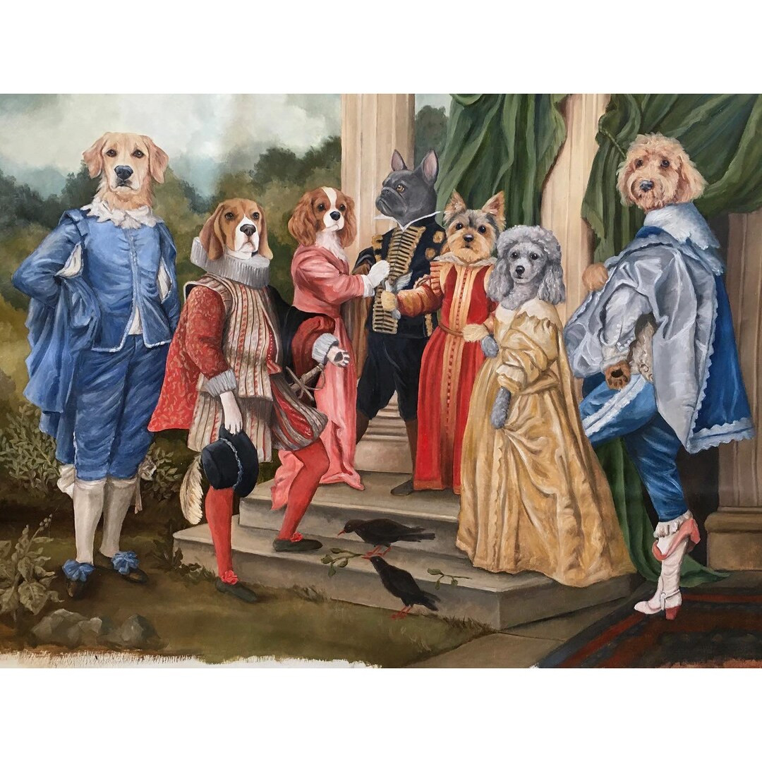 Aristocrat Dog Canvas Print, Childrens Room Decor, - Etsy Peru | Etsy (US)