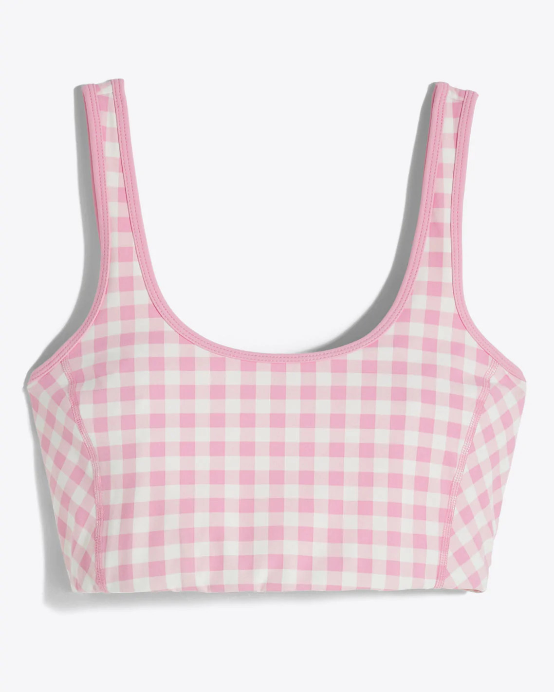 Sports Bra in Pink Gingham | Draper James (US)