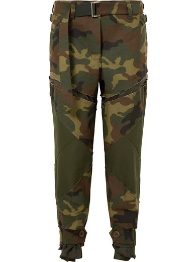Distressed camouflage-print cotton straight-leg pants | NET-A-PORTER (US)
