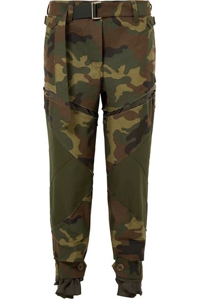 Distressed camouflage-print cotton straight-leg pants | NET-A-PORTER (US)