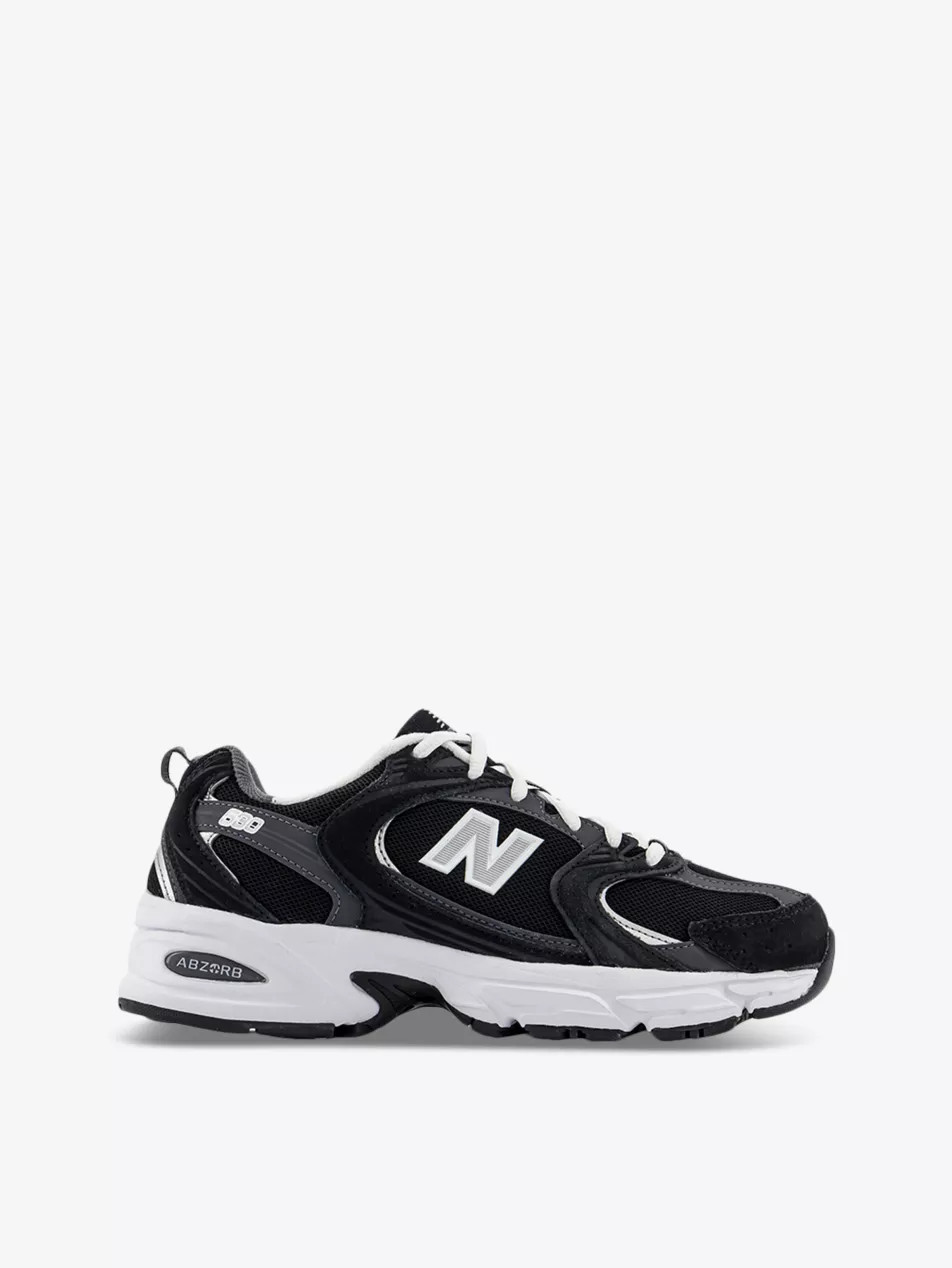 MR530 leather and mesh low-top trainers | Selfridges