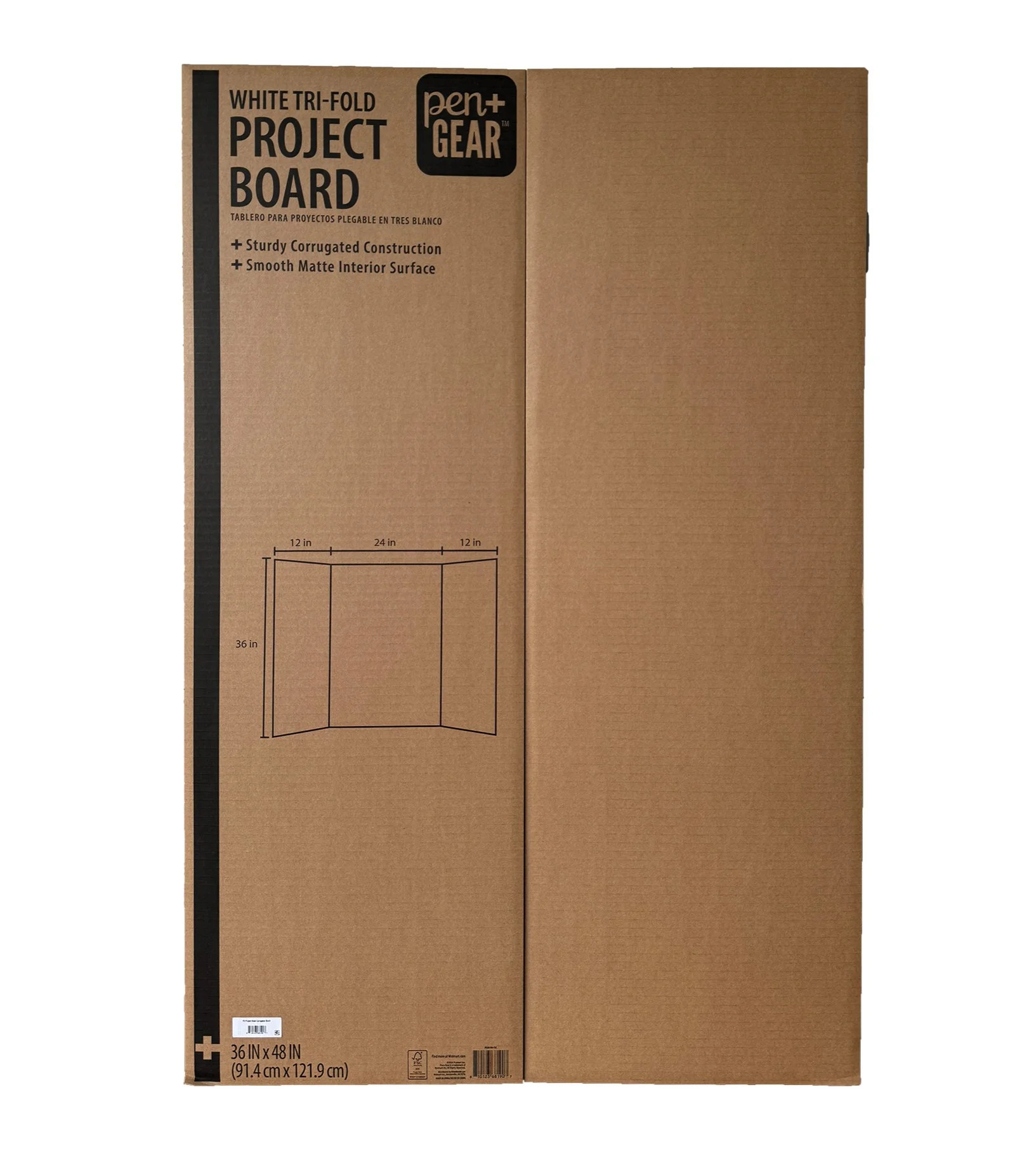 Pen+Gear White Tri-Fold Corrugated Project Board, 36" x 48" | Walmart (US)