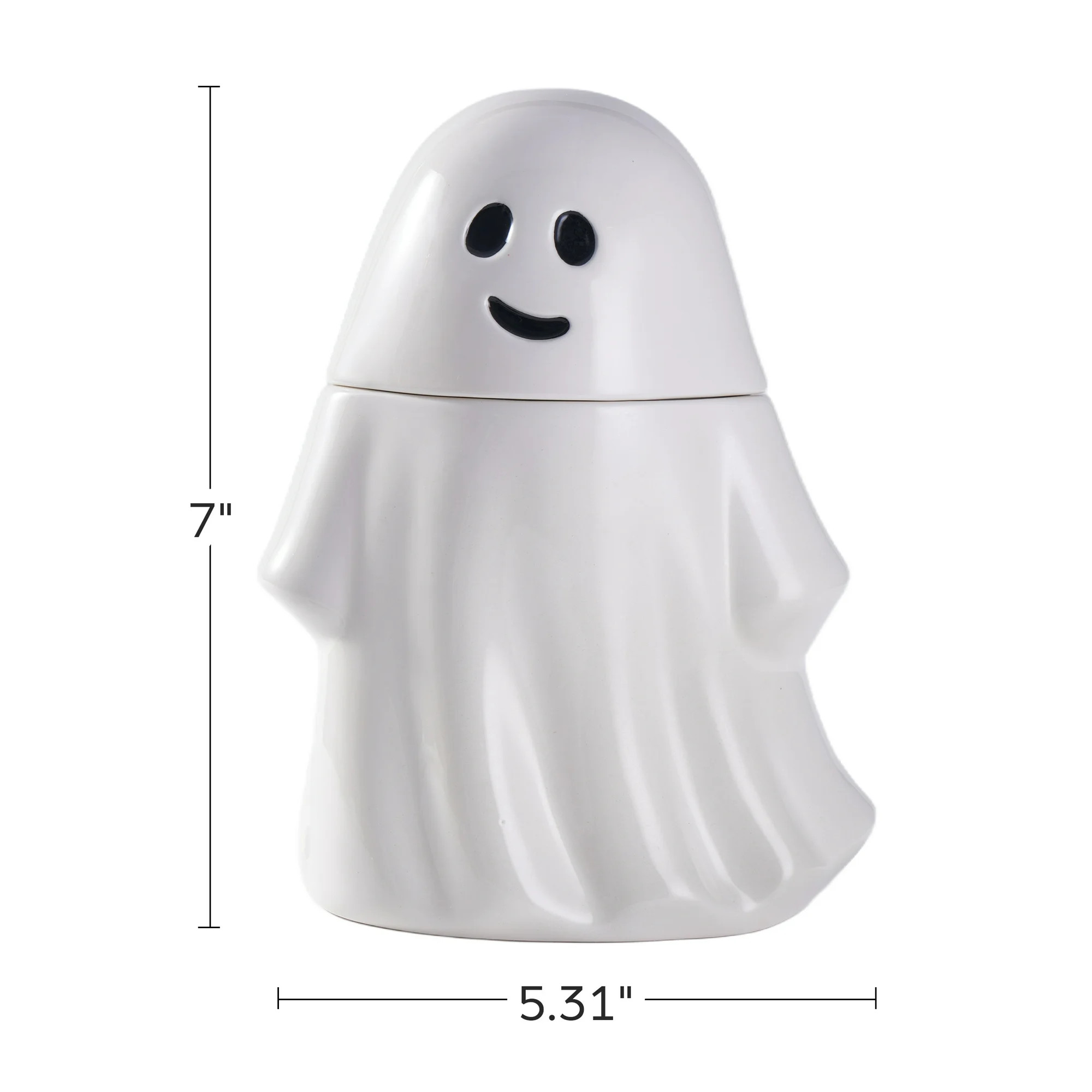 Way to Celebrate Halloween Earthenware Ghost Treat Jar | Walmart (US)