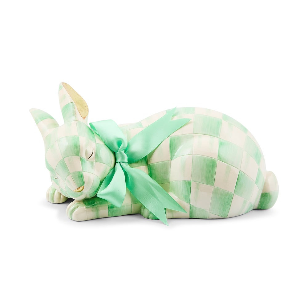 Mint Check Fluffy Bunny | MacKenzie-Childs