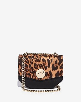 Express Womens Leopard Turnlock Shoulder Bag Leopard Women's  Leopard | Express