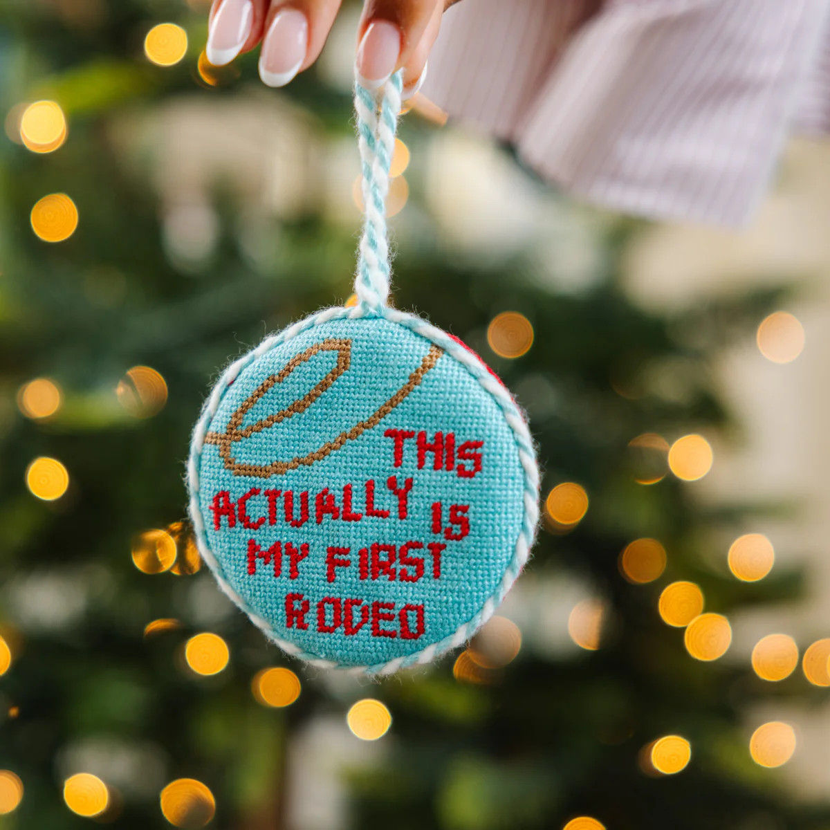 Furbish Studio Needlepoint Ornament - First Rodeo | Furbish Studio