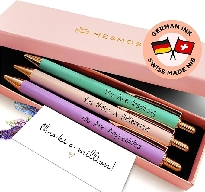 MESMOS 3pk Fancy Pen Set, Teacher Christmas Gifts for Women, Christmas Appreciation Gifts for Wom... | Amazon (US)