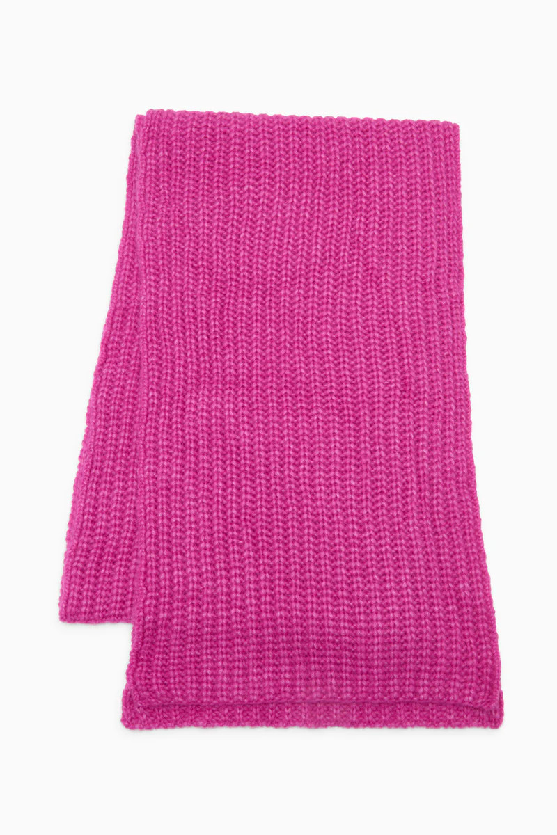 Lucie Alpaca Knit Scarf - Rose | Ulla Johnson