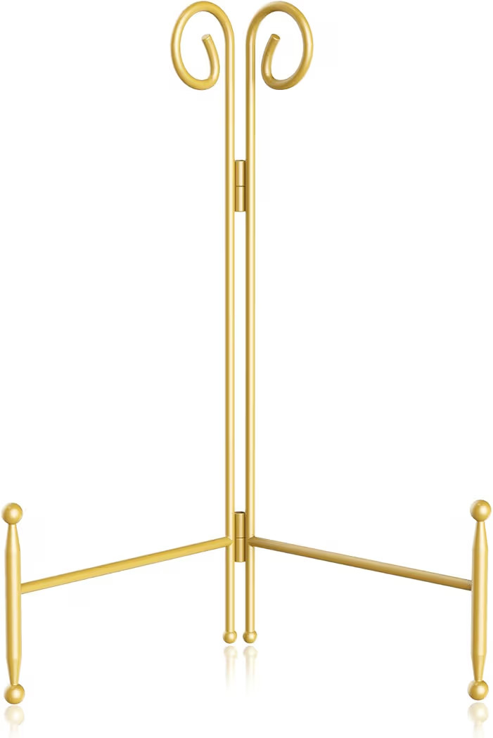 SVENJBB 10 Inch Plate Stands for Display, Gold Metal Frame Holder Stand for Picture and Decorativ... | Amazon (US)