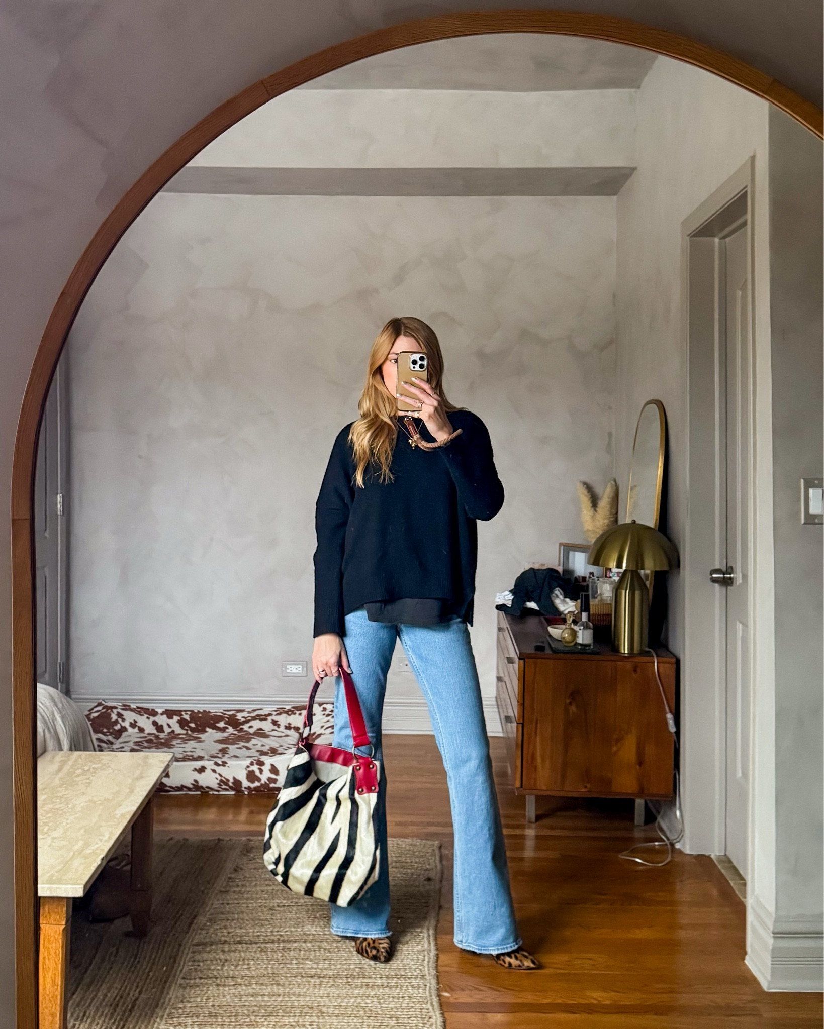 Sweater is old All Saints, T-shirt is vintage, shoes are old Sam Edelman, bag is vintage  