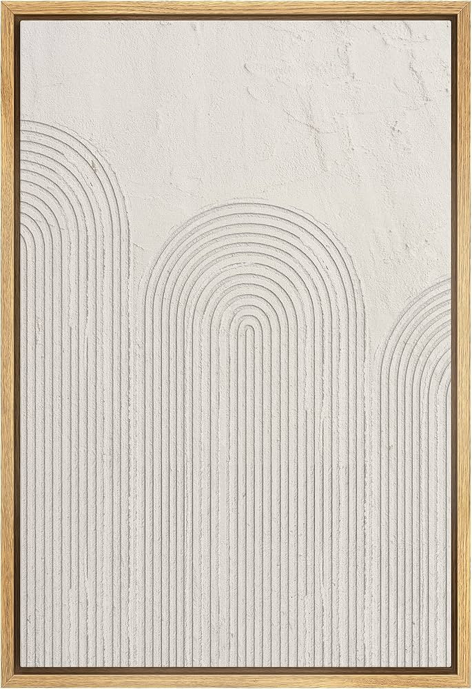 SIGNWIN Framed Canvas Print Wall Art Pastel Retro Geometric Spiral Collage Abstract Shapes Illust... | Amazon (US)