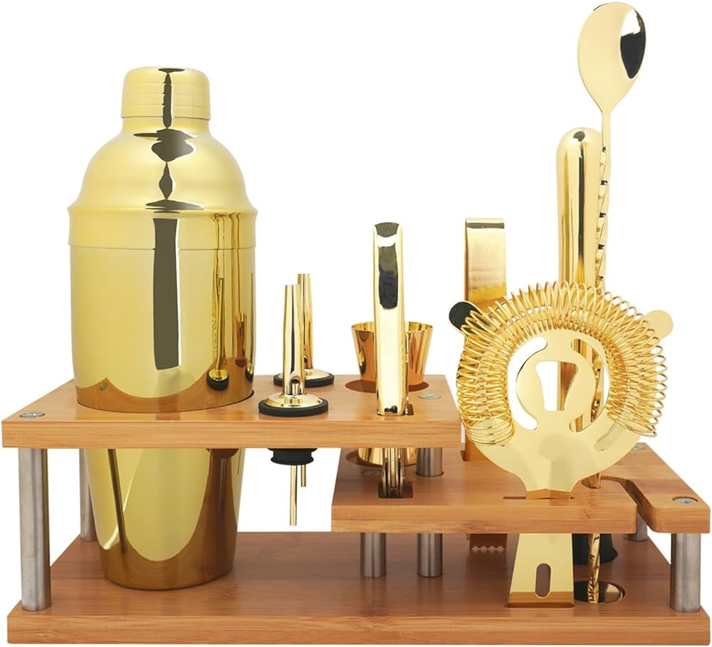 VG Cocktail Shaker Set Bartender kit with Stand, Cocktail Set Bar Tools Set for Drink Mixer, Bar ... | Amazon (US)