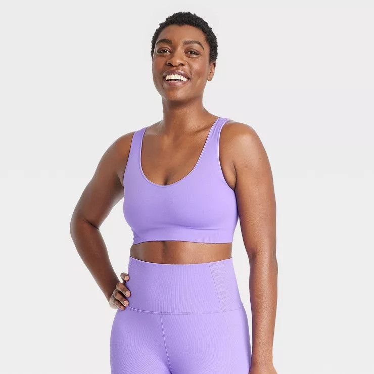 Women's Light Support Reversible Seamless Sports Bra - All in Motion™ | Target