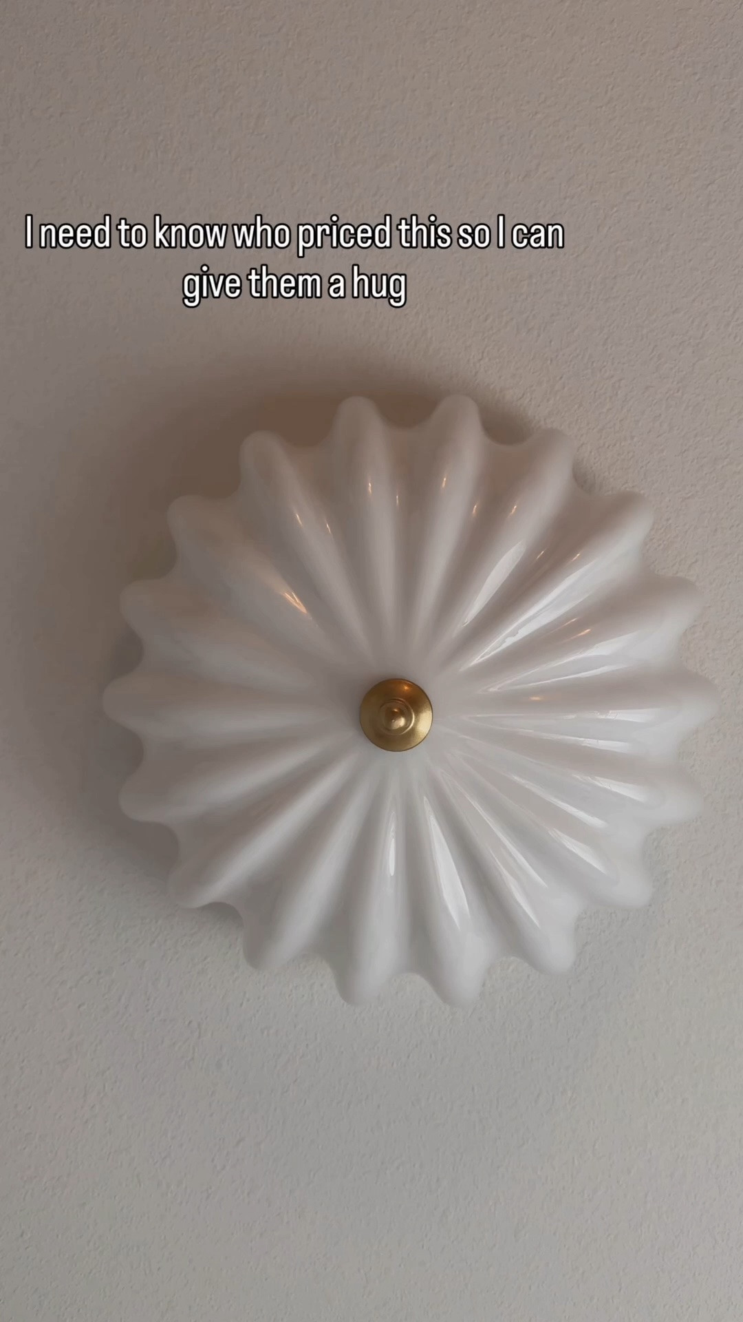 $97?! How is this light $97?! This milk glass flush mount light is one of the best lighting finds I've purchased in a long time. I added it to a special girl's modern organic bedroom, and it looks SO much more expensive than it is. The brass finish, vintage-inspired design, and milk glass shade give it the look of a luxury light fixture, but it's under $100. I've seen similar milk glass flush mount lights priced at several hundred dollars elsewhere. The quality is incredible, and it would work just as beautifully in an entryway, hallway, mudroom, laundry room, or bedroom. One more reason the Lowe's lighting section continues to be one of my favorite hidden gems for affordable home decor finds. Linked here. #ad #LowesPartner @lowes

#LTKhome #LTKsale