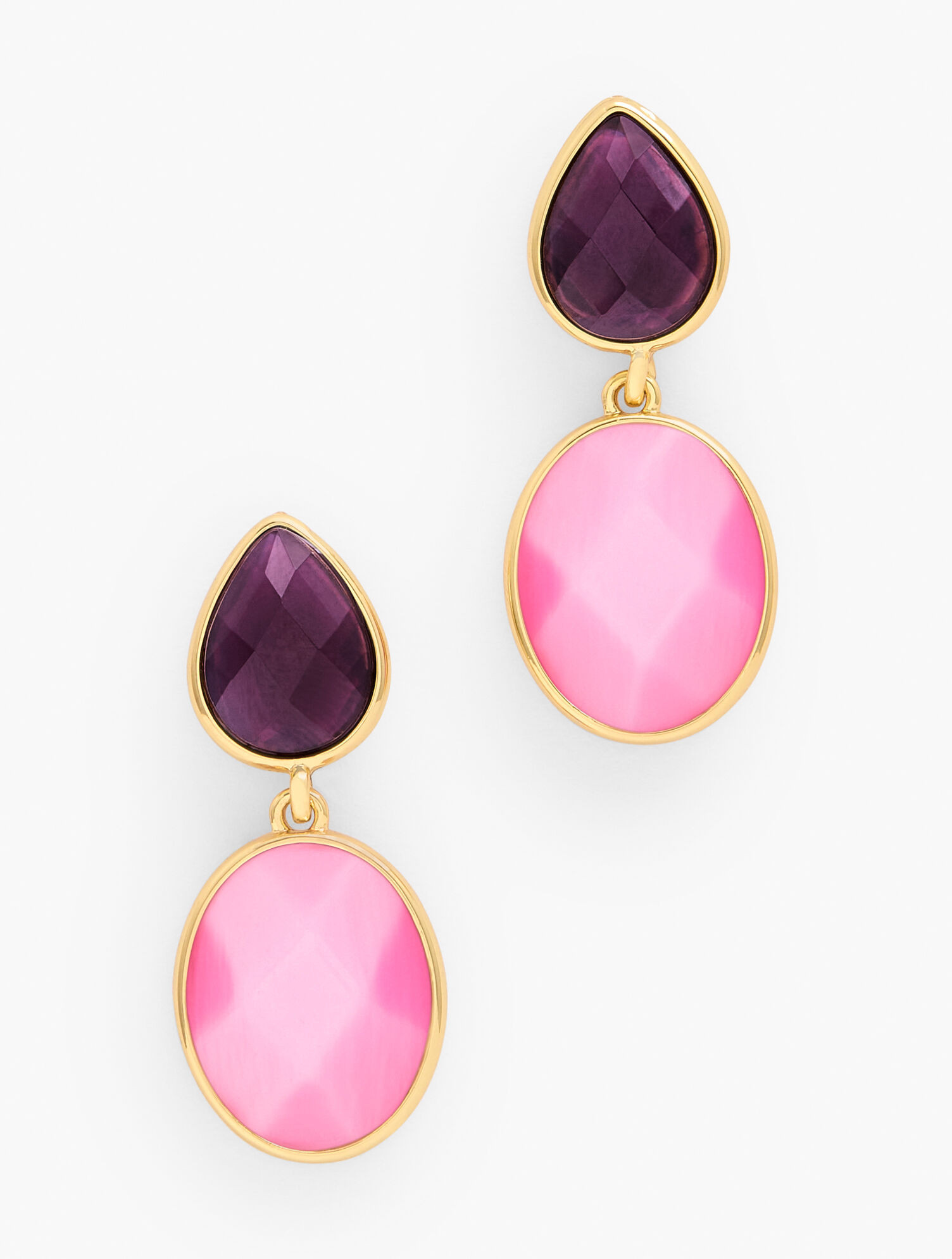 Faceted Stones Drop Earrings | Talbots