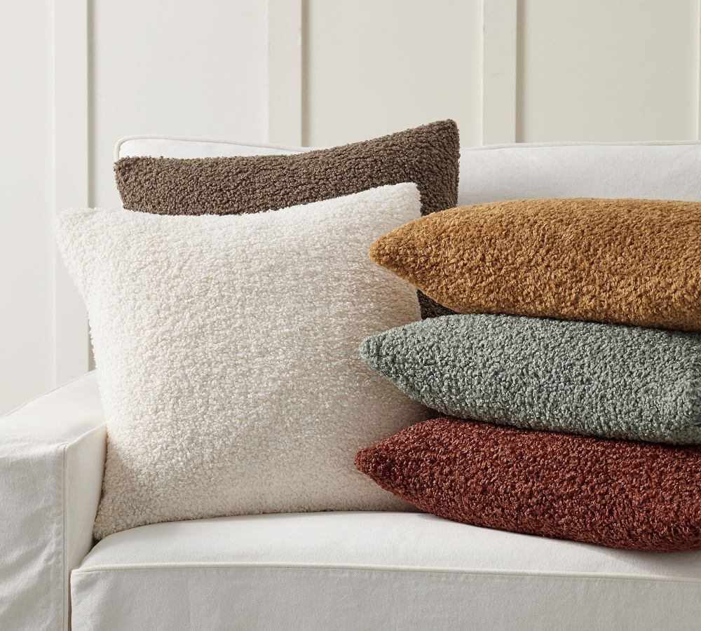 Belgian Linen Pillow Cover Made with Libeco™ Linen, 24 x 24", Straw | Pottery Barn (US)