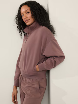 Forever Fleece 1/2 Zip High Hip Sweatshirt | Athleta | Athleta
