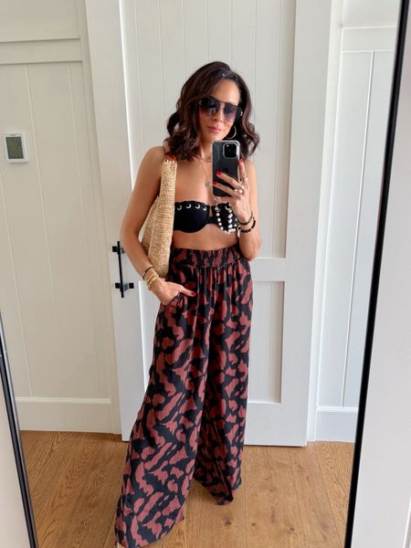 These wide leg pants are so comfy and perfect for transitioning from the pool to lunch! Sharing a few swimsuit options! 

Sandal code: SHOPLUCY15



Resort, poolside, vacation, bikini, swimsuit, tote, sunnies 



#LTKSeasonal #LTKTravel #LTKOver40