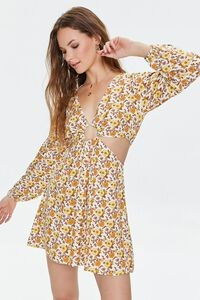Floral Print Cutout Mini Dress | Forever 21 (US)