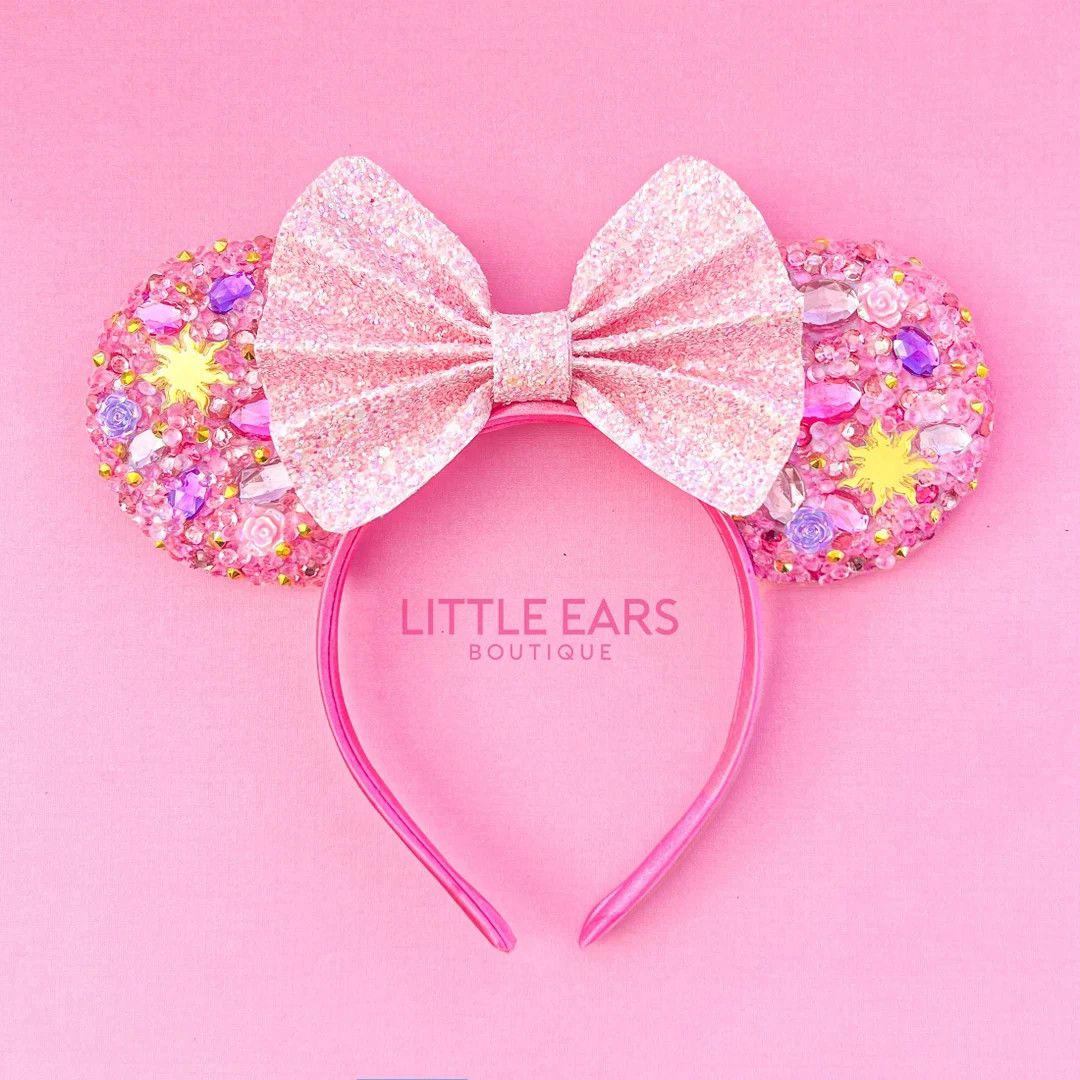 Rapunzel Sparkle Mickey Ears, Mouse Ears, Mickey Ears, Minnie Ears, Mouse Ears Headband, Disney E... | Etsy (US)