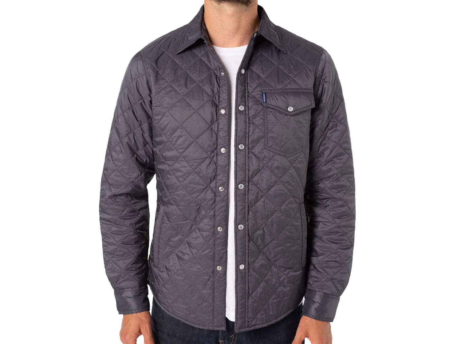 Quilted Shacket - Charcoal | Criquet Apparel