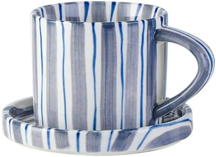 Espresso Cups Ceramic Coffee Mug Series European Striped Dot Coffee Cup And Saucer Mug Cake Plate... | Amazon (US)