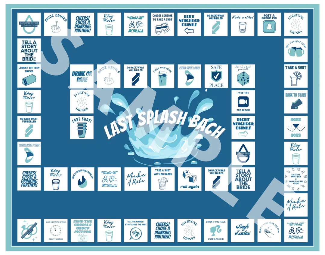 Bachelorette Party Game, Bachelorette Board Game, Bachelorette Party, Last Splash - Etsy | Etsy (US)