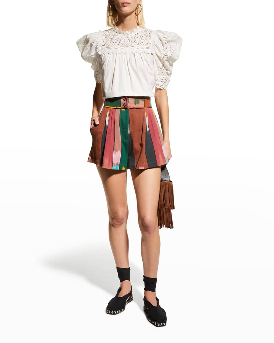 Marjani High-Waist Shorts | Neiman Marcus