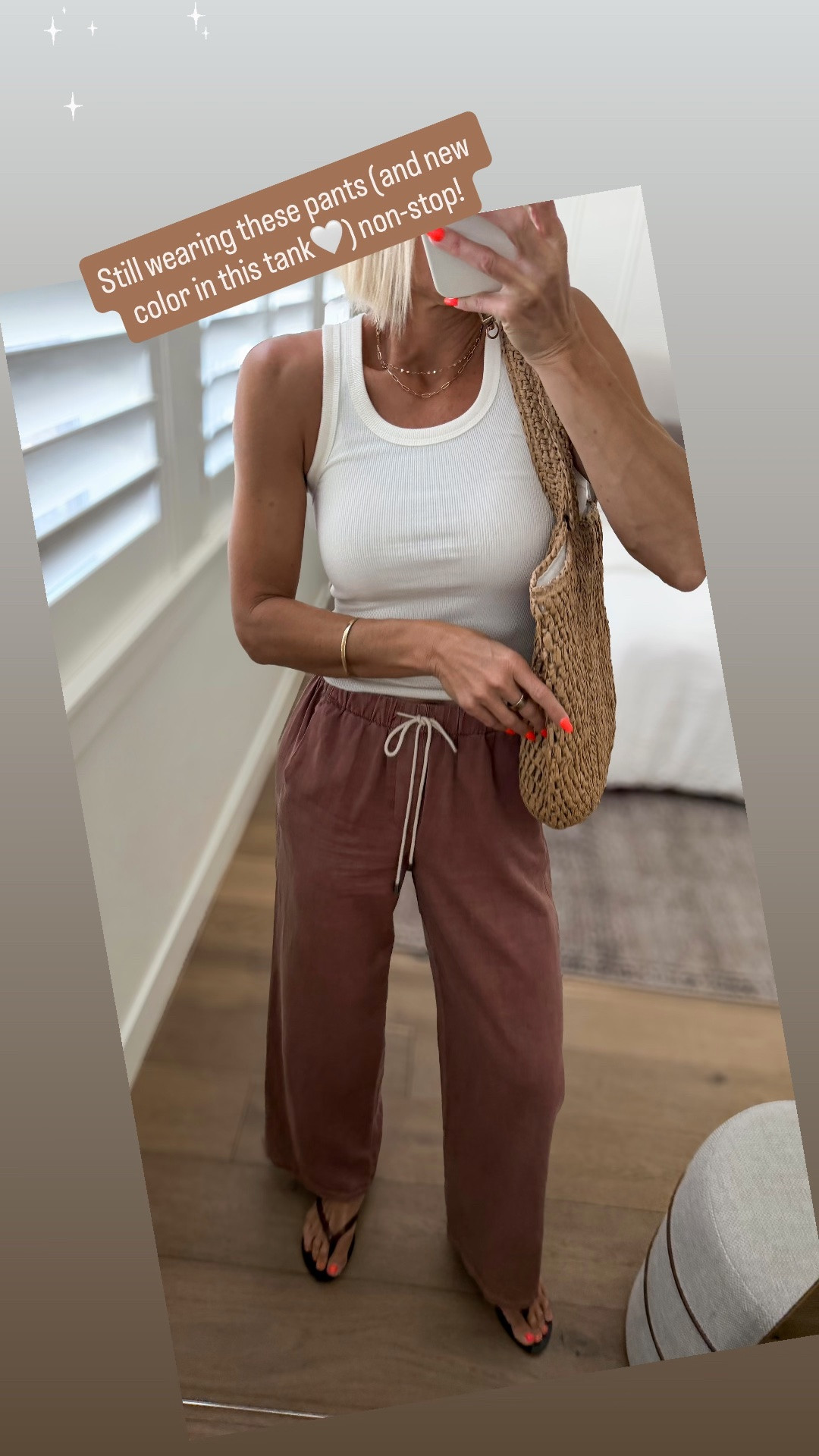 New favorite tank (in color marble) and @Target pants! Both prices right.👌
Size down in pants, tank fits tts

#LTKmomlife #LTKOver40 #LTKootd