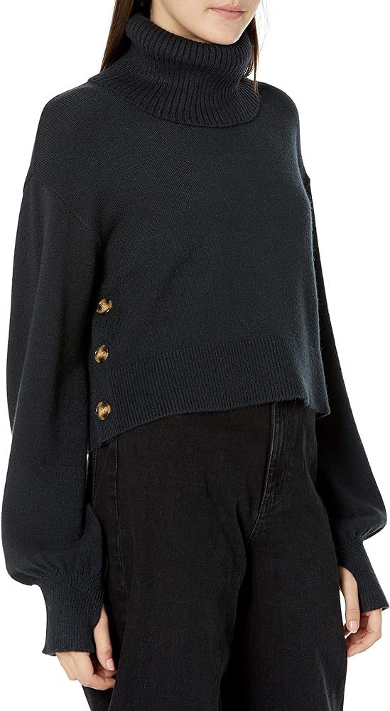 The Drop Women's @lucyswhims Side Button Cropped Turtleneck Sweater | Amazon (UK)