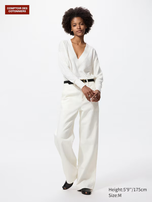 Pantalón lino algodón recto | Uniqlo ES