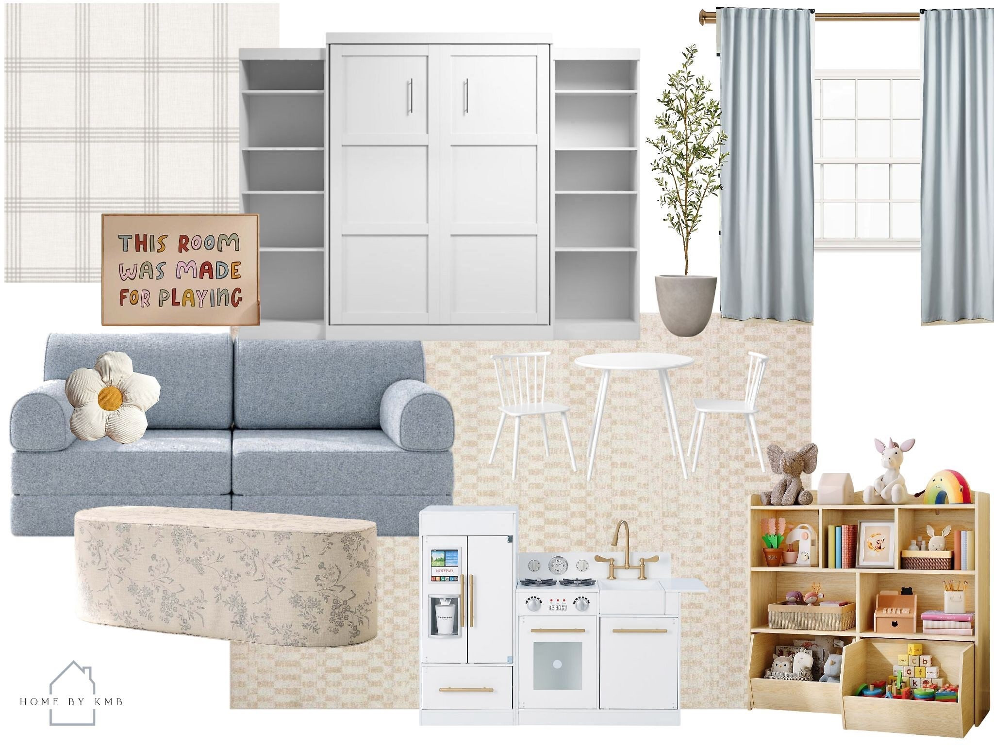 Playroom guest room combo with Murphy bed

#LTKHome