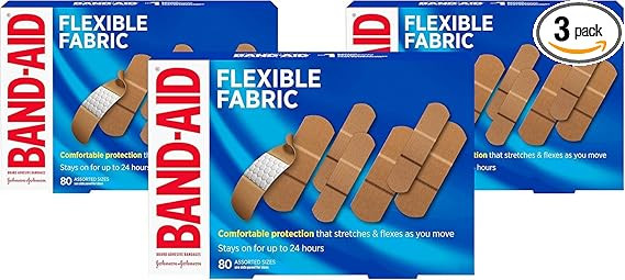 Band-Aid Flexible Fabric Adhesive Bandages, Assorted Sizes Value Pack, Small and Regular, 80 Band... | Amazon (CA)