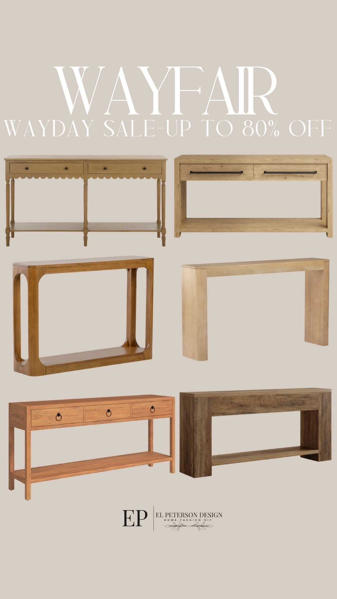 Wayfair Wayday sale
Console tables 

#LTKHome #LTKSaleAlert