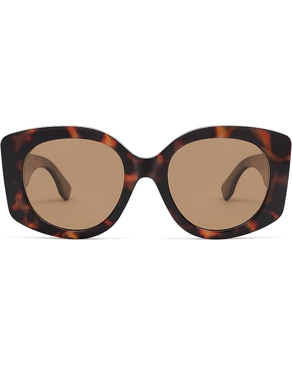 Trendy Polarized Round Oversized Sunglasses For Women Oval Square Womens Sun Glasses AP3713 | Amazon (US)