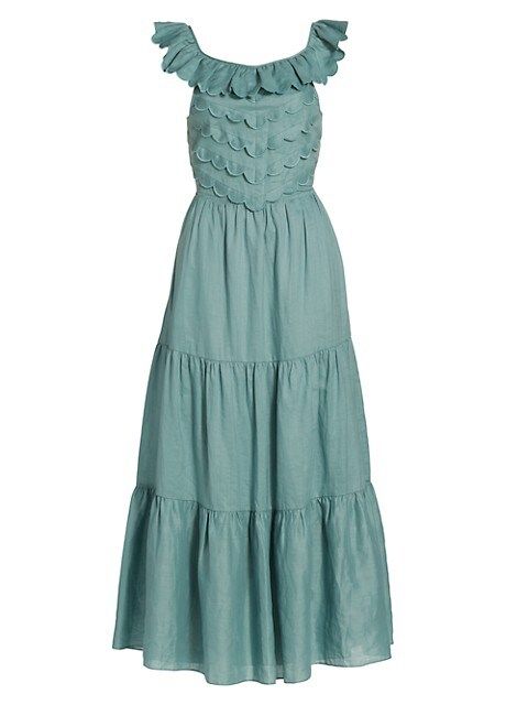 Sleeveless Ruffle Midi Dress | Saks Fifth Avenue