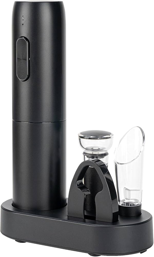 Electric Wine Opener Set with Charging Base, Rechargeable Automatic Corkscrew Bottle Opener with ... | Amazon (US)