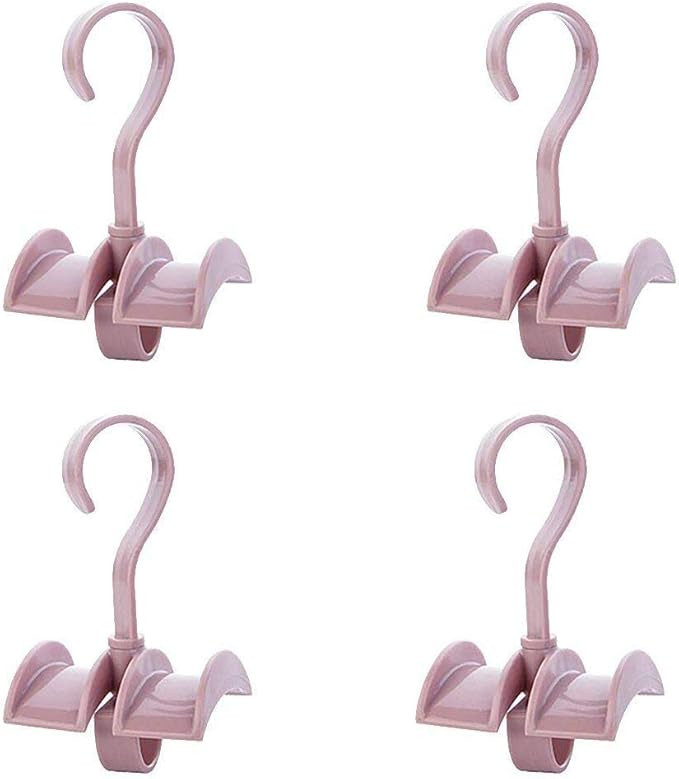 LIONWEI LIONWELI Pink Rotating Handbag Hanger Rack Closet Storage Organizer Hooks for Bag Belt Ti... | Amazon (US)