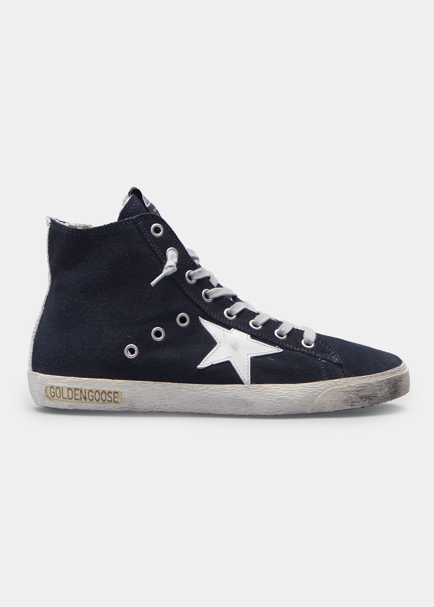 Francy Classic Suede Sneakers with Shiny Leather Star | Bergdorf Goodman