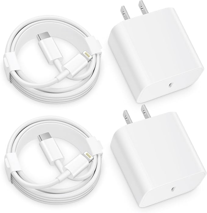 Phone 12 13 14 Fast Charger, 2-Pack 20W PD Type C Charger with 6FT USB-C Charging Cable Compatibl... | Amazon (US)
