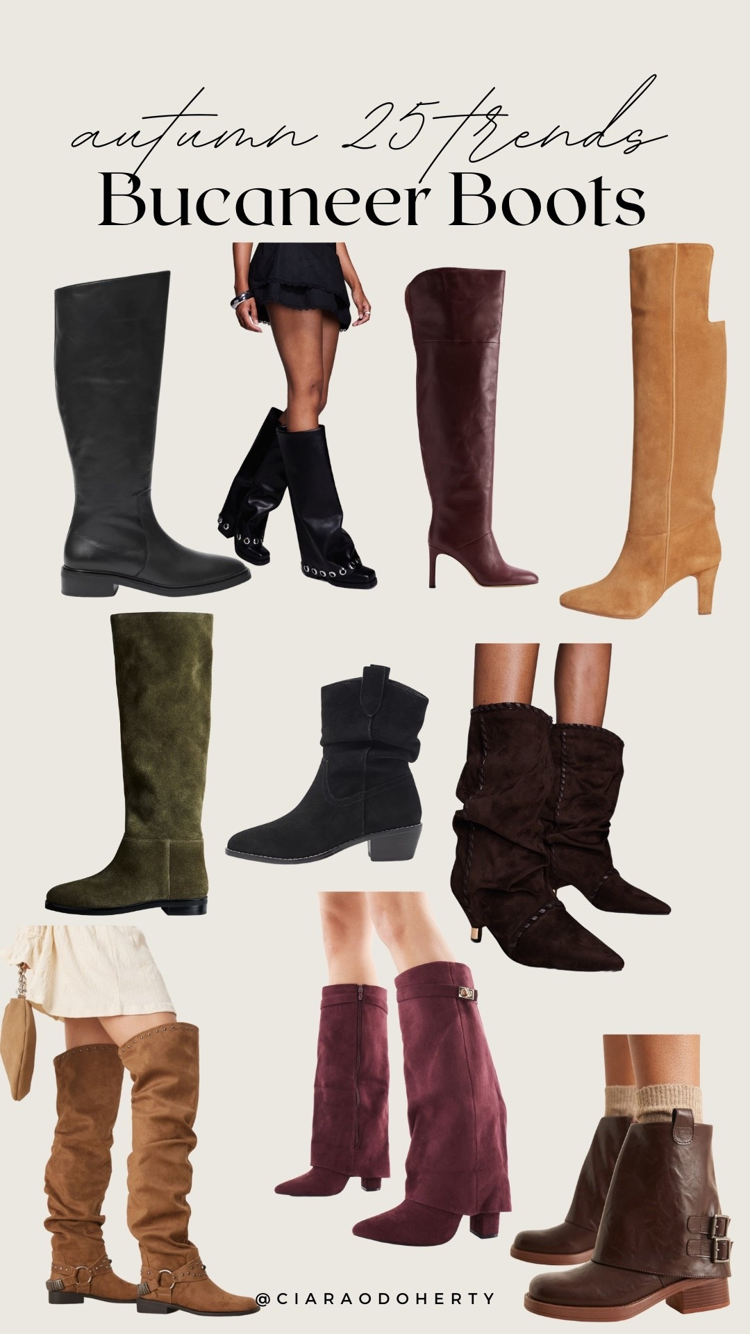 Autumn 25 trends: Bucaneer Boots 
Suede boots, leather boots, over the knee boots, slouchy boots, folded boots 

#LTKireland #LTKeurope #LTKautumn