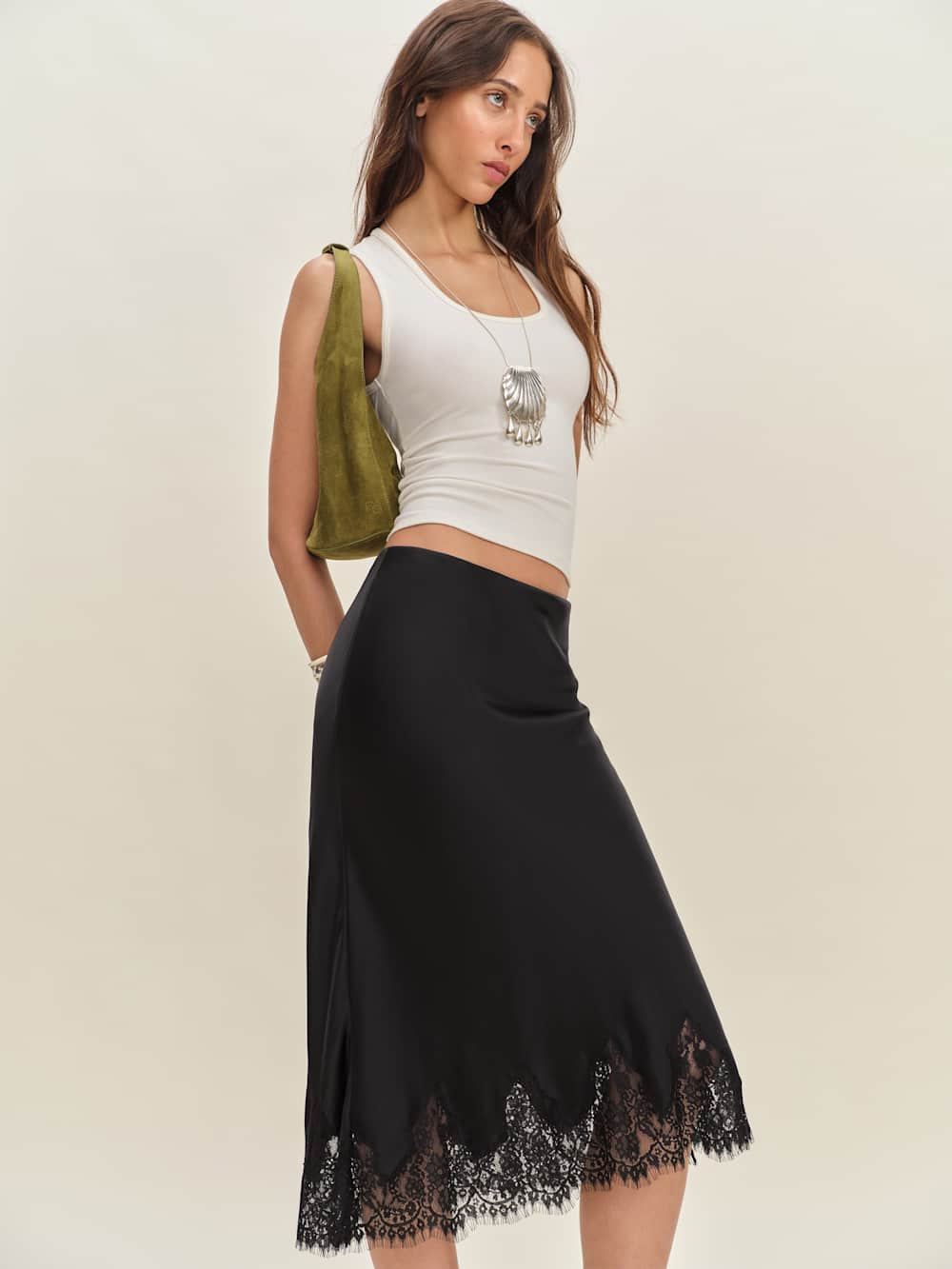 Carolina Silk Skirt | Reformation (Global)