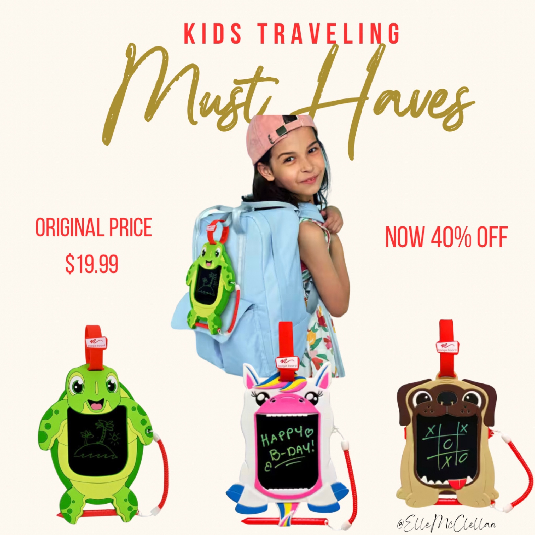 Sketch Pals Doodle Board. Your kids new best friend! You can attach it to your backpack so they never forget it, or they can simply hold it in their hands. It comes with a attached writing pen and in multiple different characters.  Perfect to keep them busy while traveling. 

#LTKtravel #LTKkids #LTKsalealert