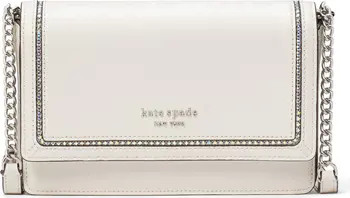 morgan crystal inlay saffiano leather crossbody bag | Nordstrom