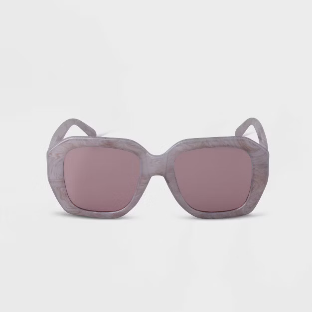 Women's Angular Oversized Square Sunglasses - A New Day™ | Target