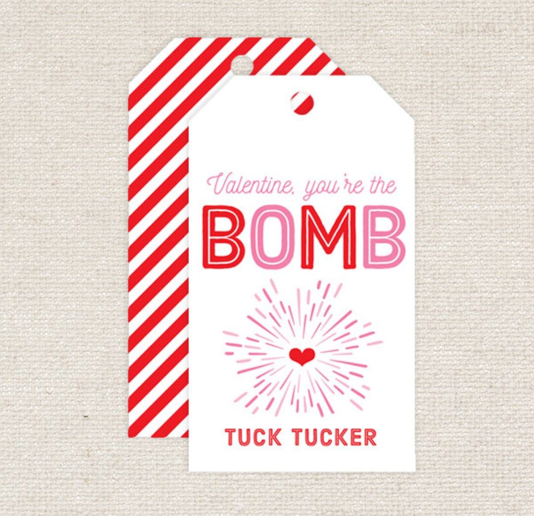 Printable Valentine You're the Bomb Tags - Etsy | Etsy (US)