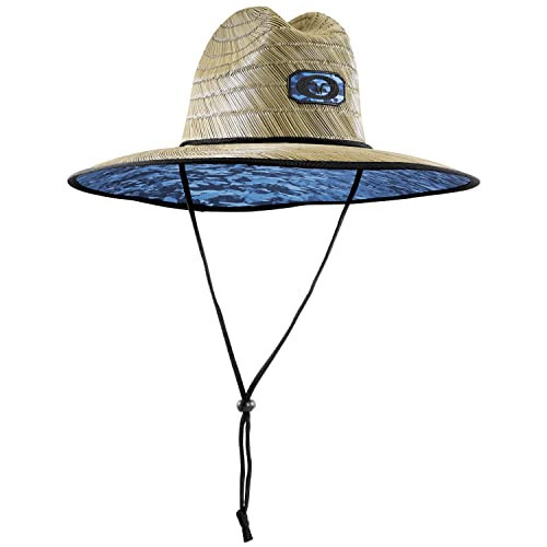 Flying Fisherman Lifeguard Style Straw hat with Wide Brim, Blue Water Camo, One Size | Amazon (US)
