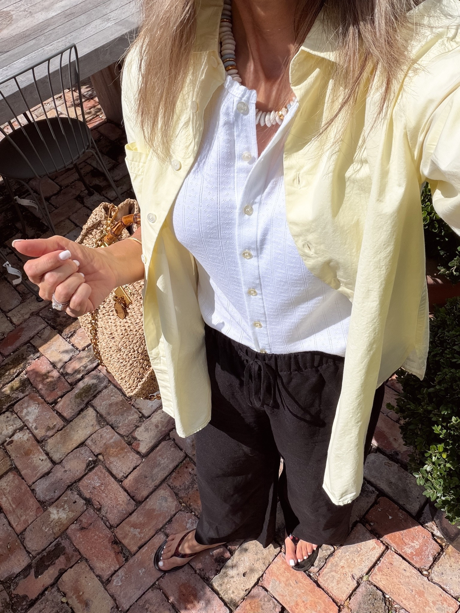 I’m 5’6’’
-@Aritzia linen lodge pant is on sale now!
-top is so cute for summer @LESET 
-button up is lightweight and such a pretty color! @Madewell

#LTKootd #LTKOver40 #LTKSeasonal