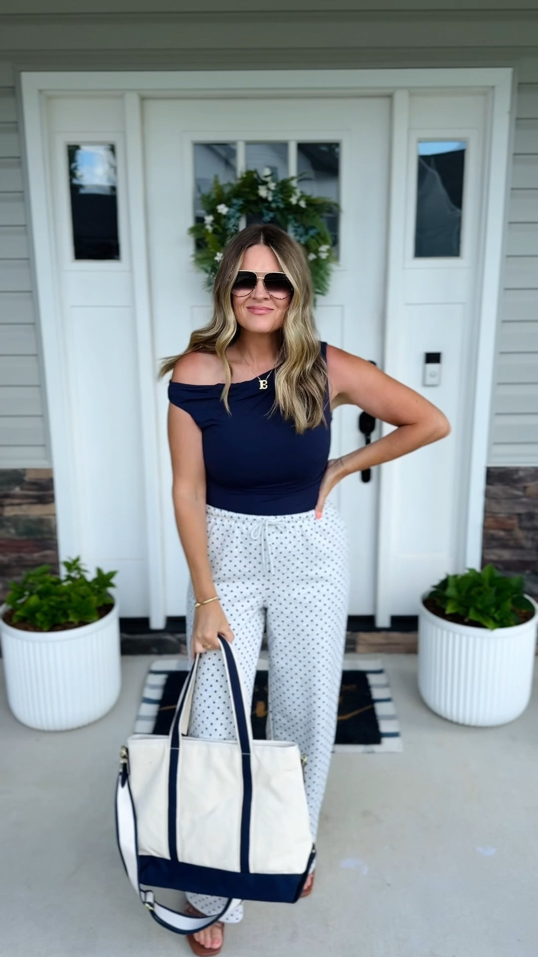 Outfit of the day! Target Walmart Amazon! Wearing a medium in the top and sweats. I probably didn’t need to size up in the sweats so I’m saying they both fit true to size.

#LTKootd #LTKOver40 #LTKTravel