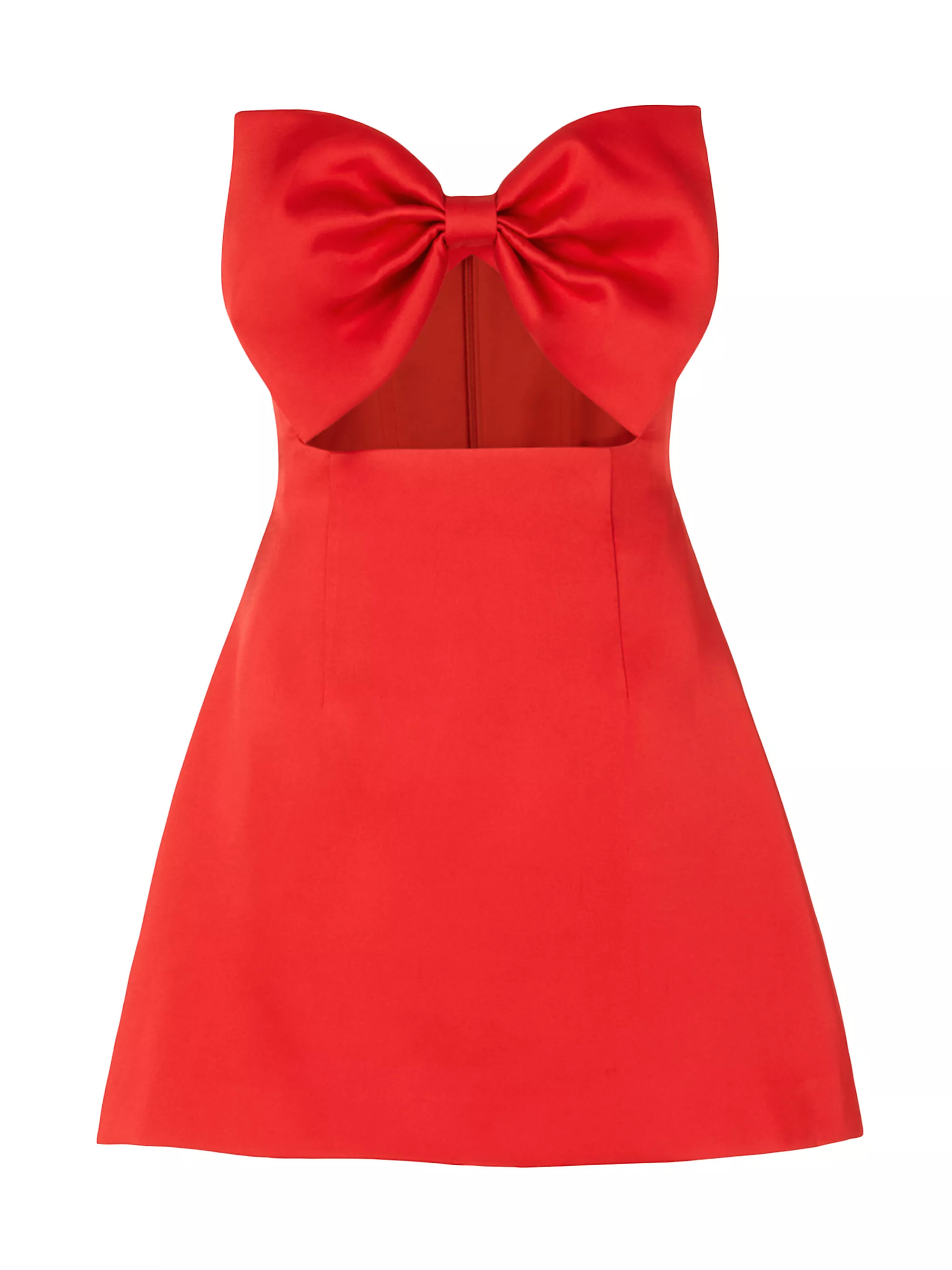 Ella Bow-Detailed Taffeta Minidress | Saks Fifth Avenue